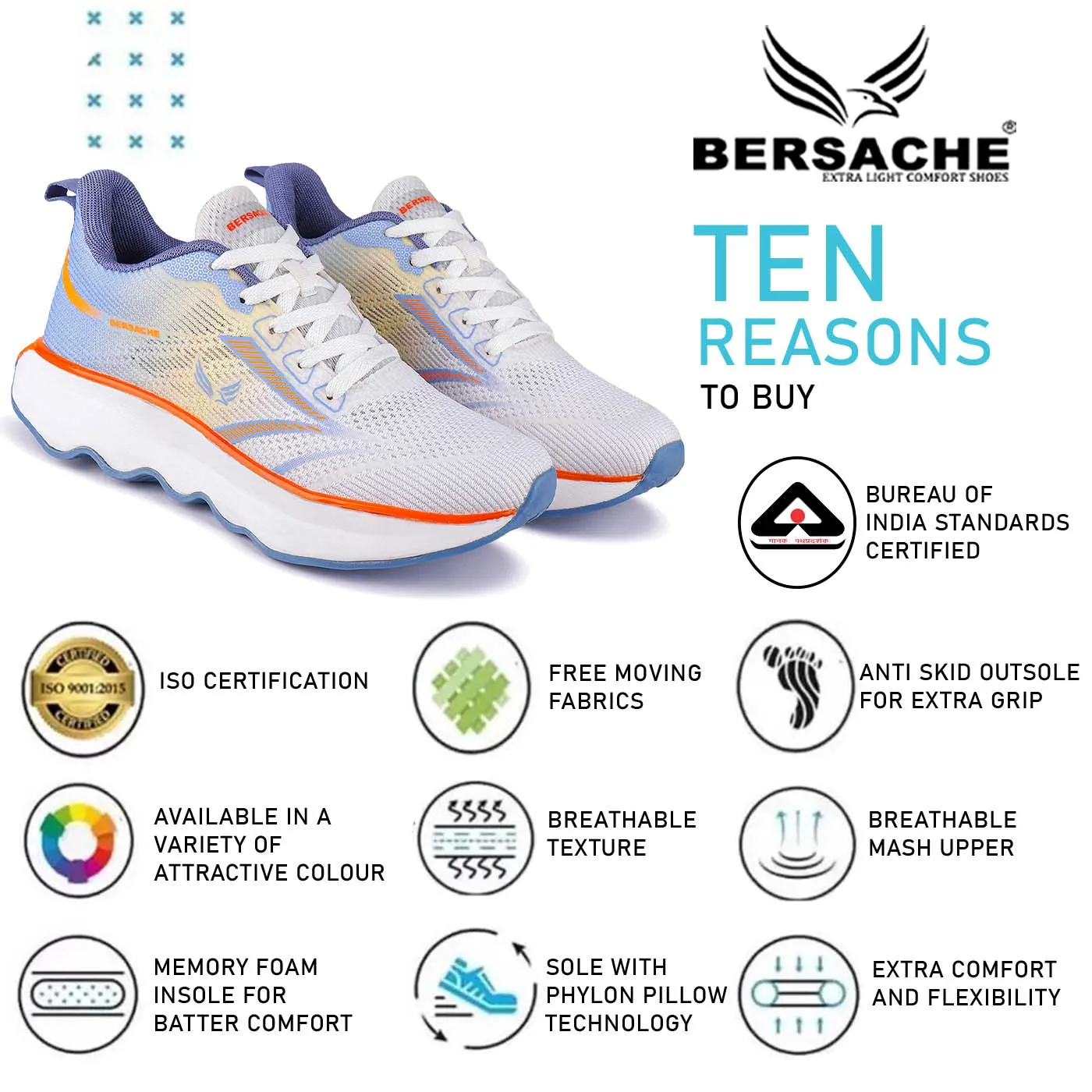 20 Slippers Bersache Premium Sports ,Gym, Trending Stylish Running Shoes For Men (9174-Orange)