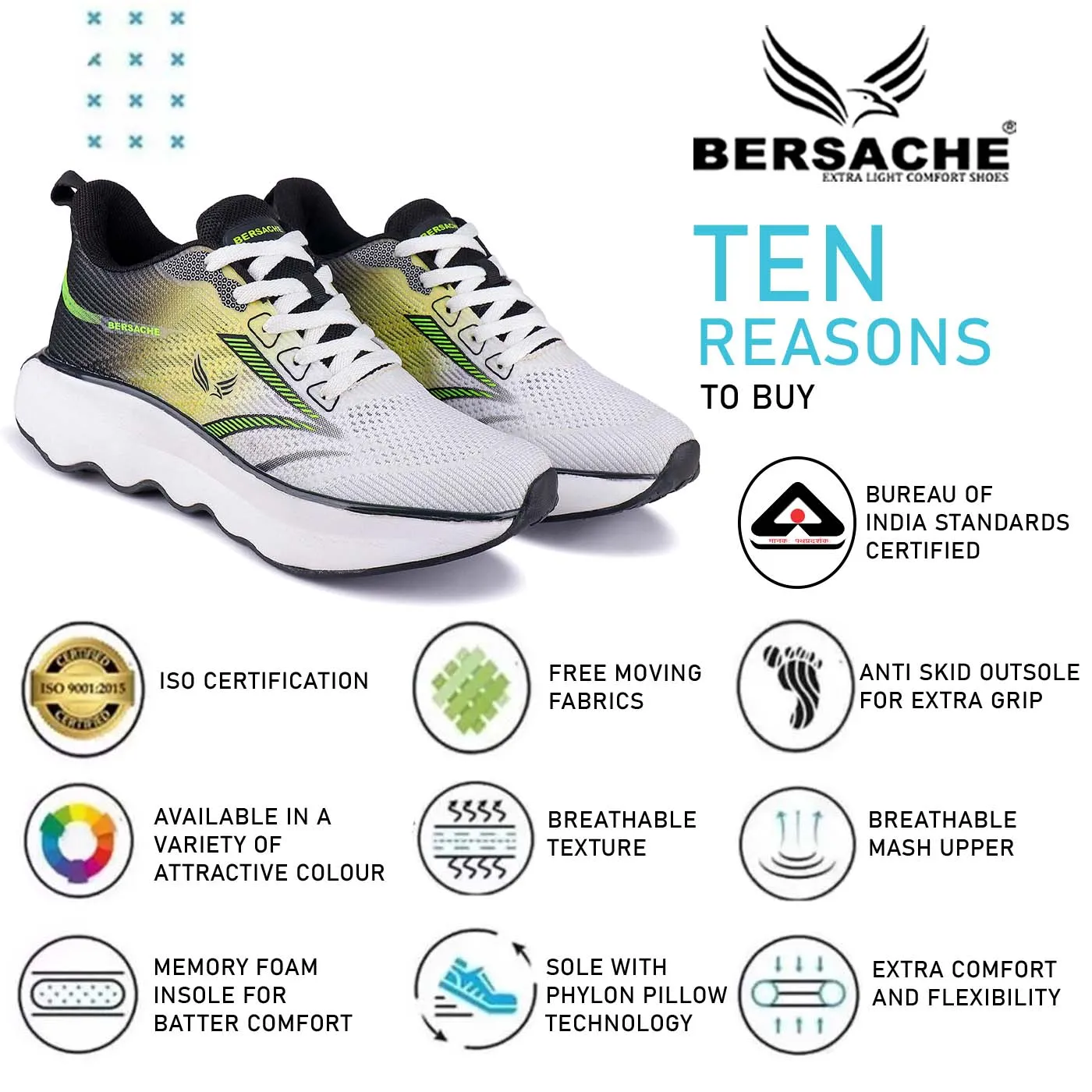 Moab 2 Slide Woven Bersache Premium Sports ,Gym, Trending Stylish Running Shoes For Men  (9175-Grey)