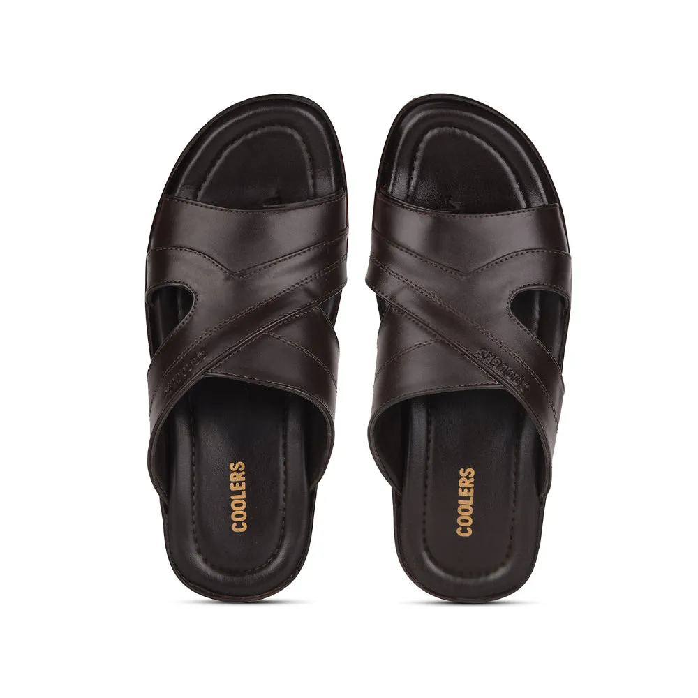 Ortho Arch Support Slippers Coolers By Liberty COOL99-91 Casual Slippers For Men - Brown