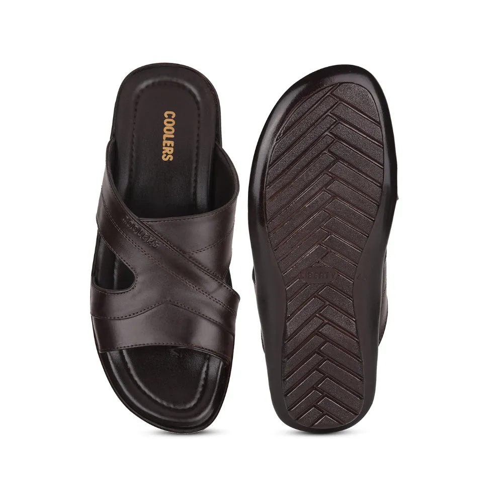 Jordan Slides Coolers By Liberty COOL99-91 Casual Slippers For Men - Brown