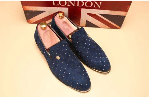 silver gold spike men loafers shoes luxury brand trendy flat footwear studded male patent leather oxford shoes for men Hello Kitty Loafers