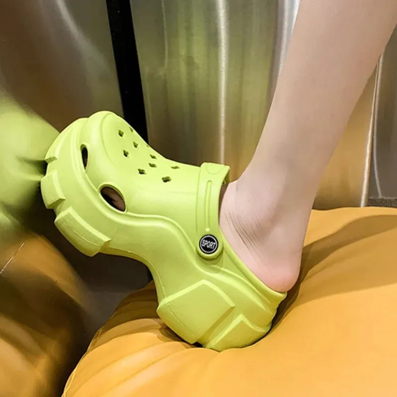 Best Supportive Flip Flops Summer Women Clogs Quick Dry Wedges Platform Garden Shoes Beach Sandals Home Slippers Thick Sole Increased Flip Flops for Women