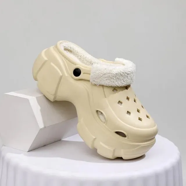 Rainbow Flip Flops Crystals Summer Women Clogs Quick Dry Wedges Platform Garden Shoes Beach Sandals Home Slippers Thick Sole Increased Flip Flops for Women