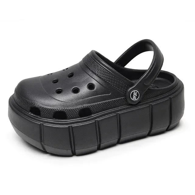 Summer Women Clogs Quick Dry Wedges Platform Garden Shoes Beach Sandals Home Slippers Thick Sole Increased Flip Flops for Women Flip Flops Trendy