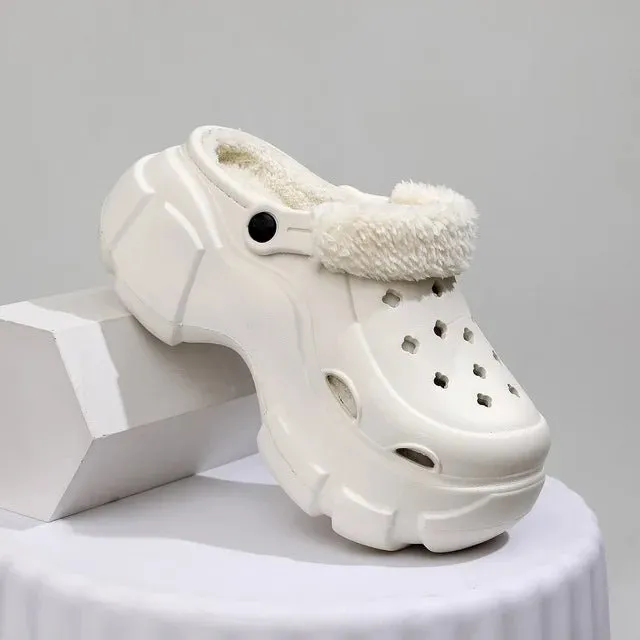 Leather Flip Flop Summer Women Clogs Quick Dry Wedges Platform Garden Shoes Beach Sandals Home Slippers Thick Sole Increased Flip Flops for Women