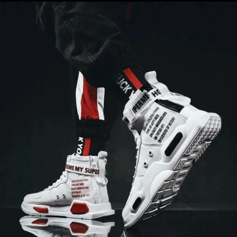 Flat High Heel Shoes Korean Style High-Top Sports Shoes for Men