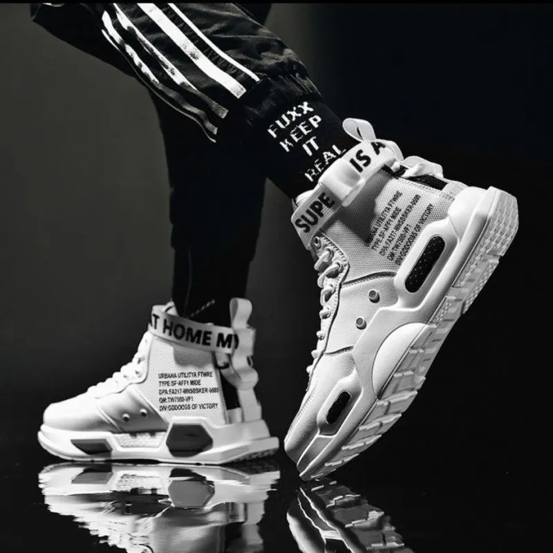 Star Flat Shoes Korean Style High-Top Sports Shoes for Men