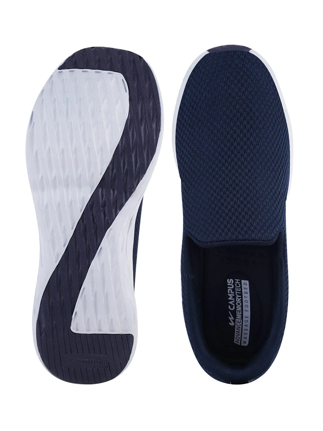 Running Vs Walking Shoes SKITTLE Navy Men's Sports Shoes