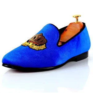 Harpelunde Velvet Loafer Men Flats Handmade Embroidered Casual Shoes Louis Vuittion Loafers