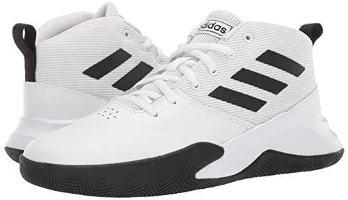 adidas Unisex OwnTheGame Wide Basketball Shoe, Black/White, 4.5 W US Big Kid Indoor Soccer Shoes Adidas Samba