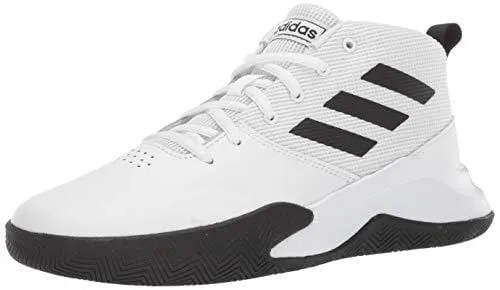 adidas Unisex OwnTheGame Wide Basketball Shoe, Black/White, 4.5 W US Big Kid Adidas Shoes Size 14