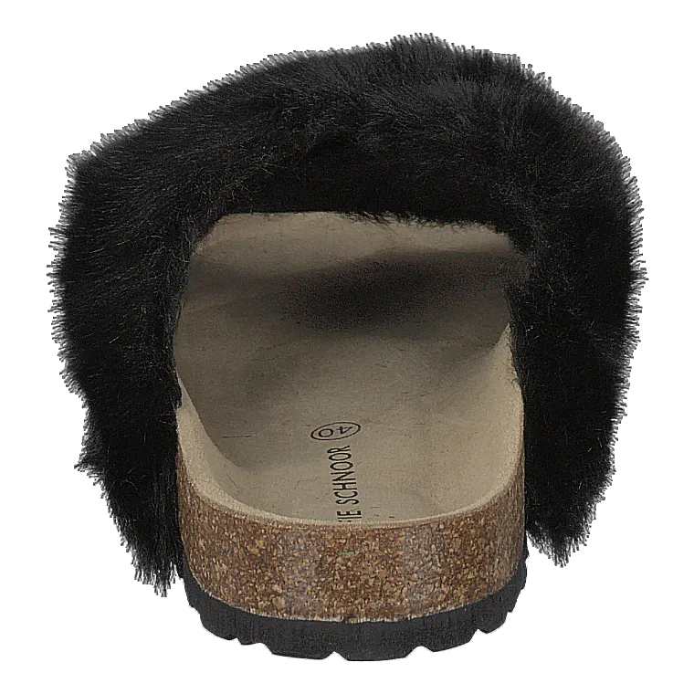 Slipper Blk - Black Worn Slippers