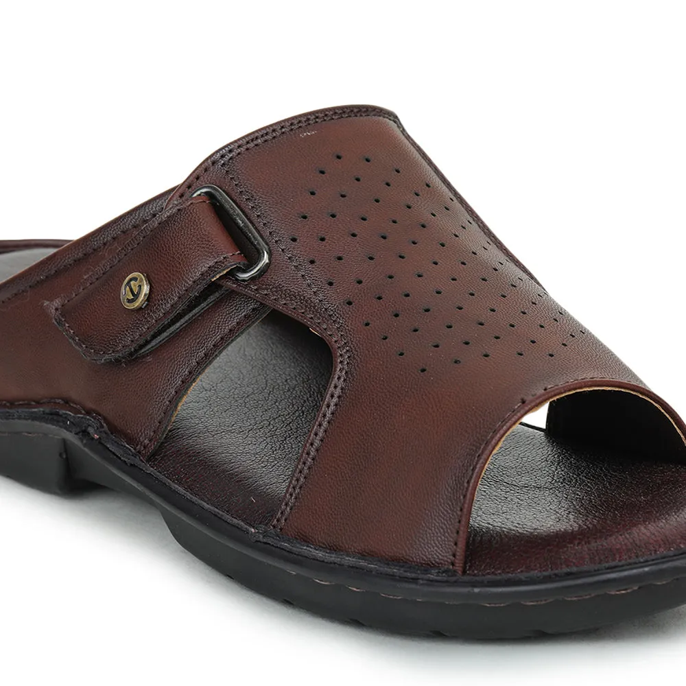 Healers Casual Brown Sandal For Men AVN-34 By Liberty Slippers Free Pattern