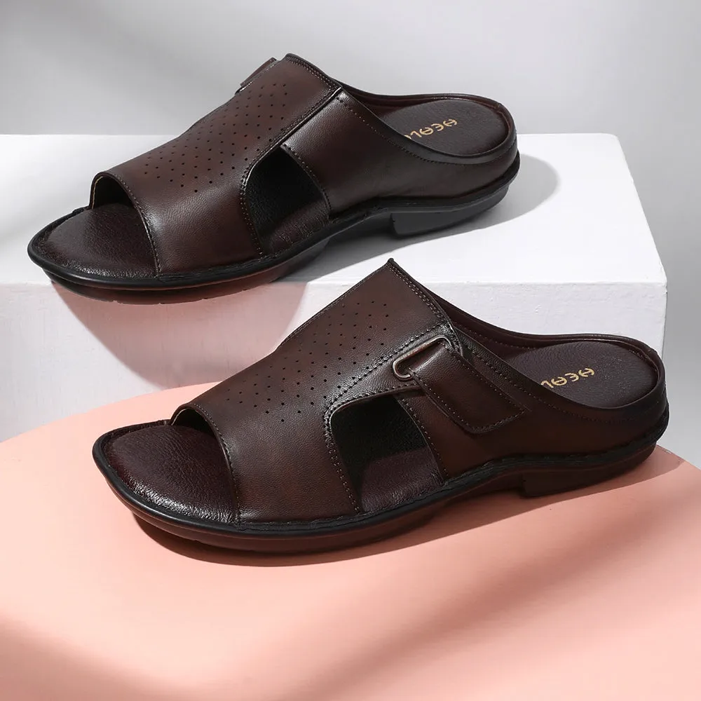 Bunny In Slippers Healers Casual Brown Sandal For Men AVN-34 By Liberty