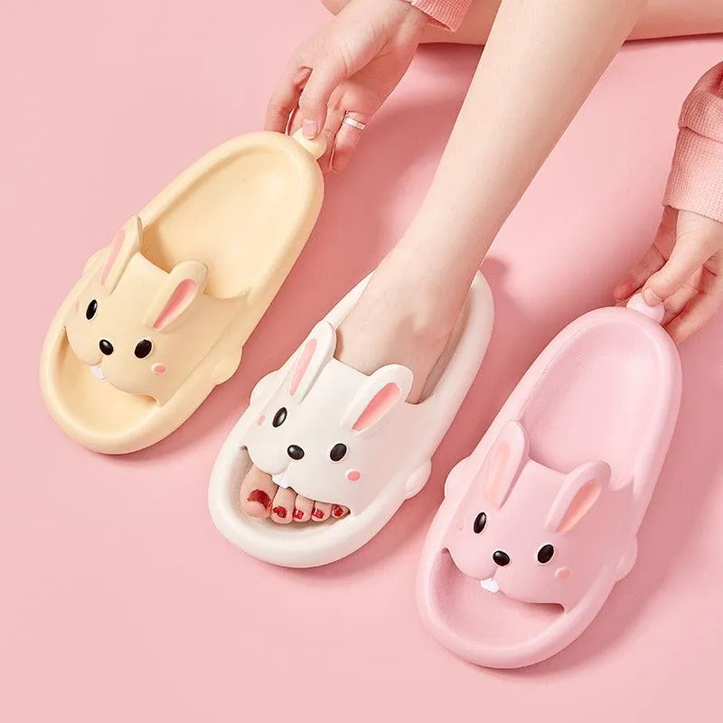 Cute Rabbit Slippers For Kids Women Summer Home Shoes Bathroom Slippers Shepherd Slippers
