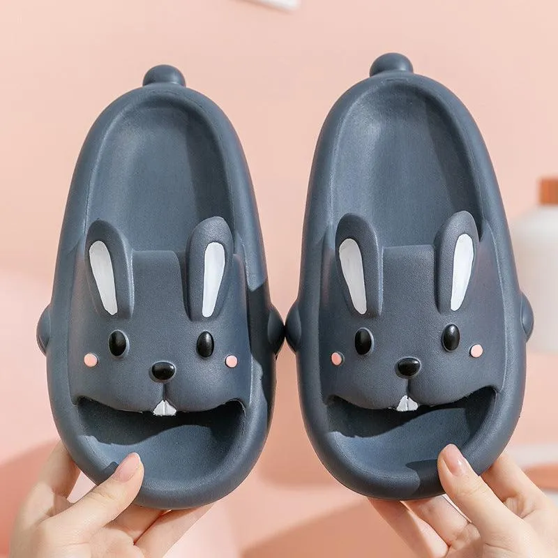 Cute Rabbit Slippers For Kids Women Summer Home Shoes Bathroom Slippers Uggs Chestnut Slippers