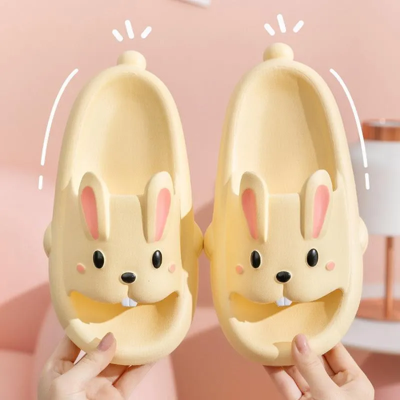 Vercase Slippers Cute Rabbit Slippers For Kids Women Summer Home Shoes Bathroom Slippers