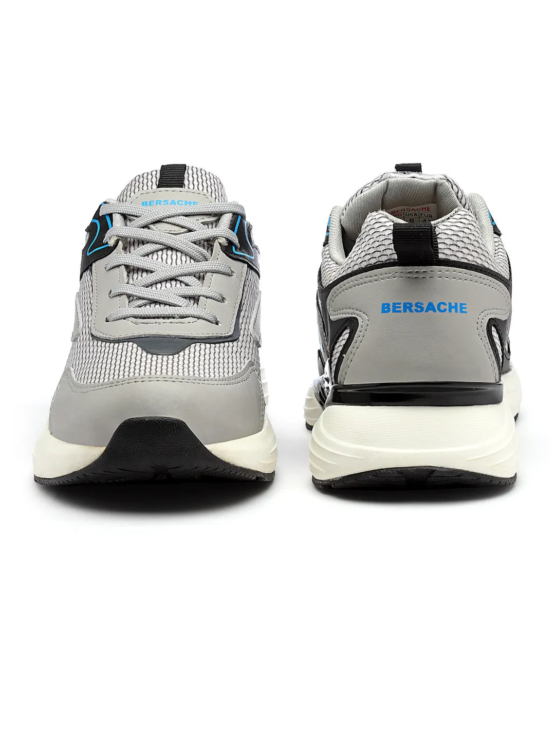 Slippers Silver Bersache Premium Sports ,Gym, Trending Stylish Running Shoes For Men (9182-Grey)