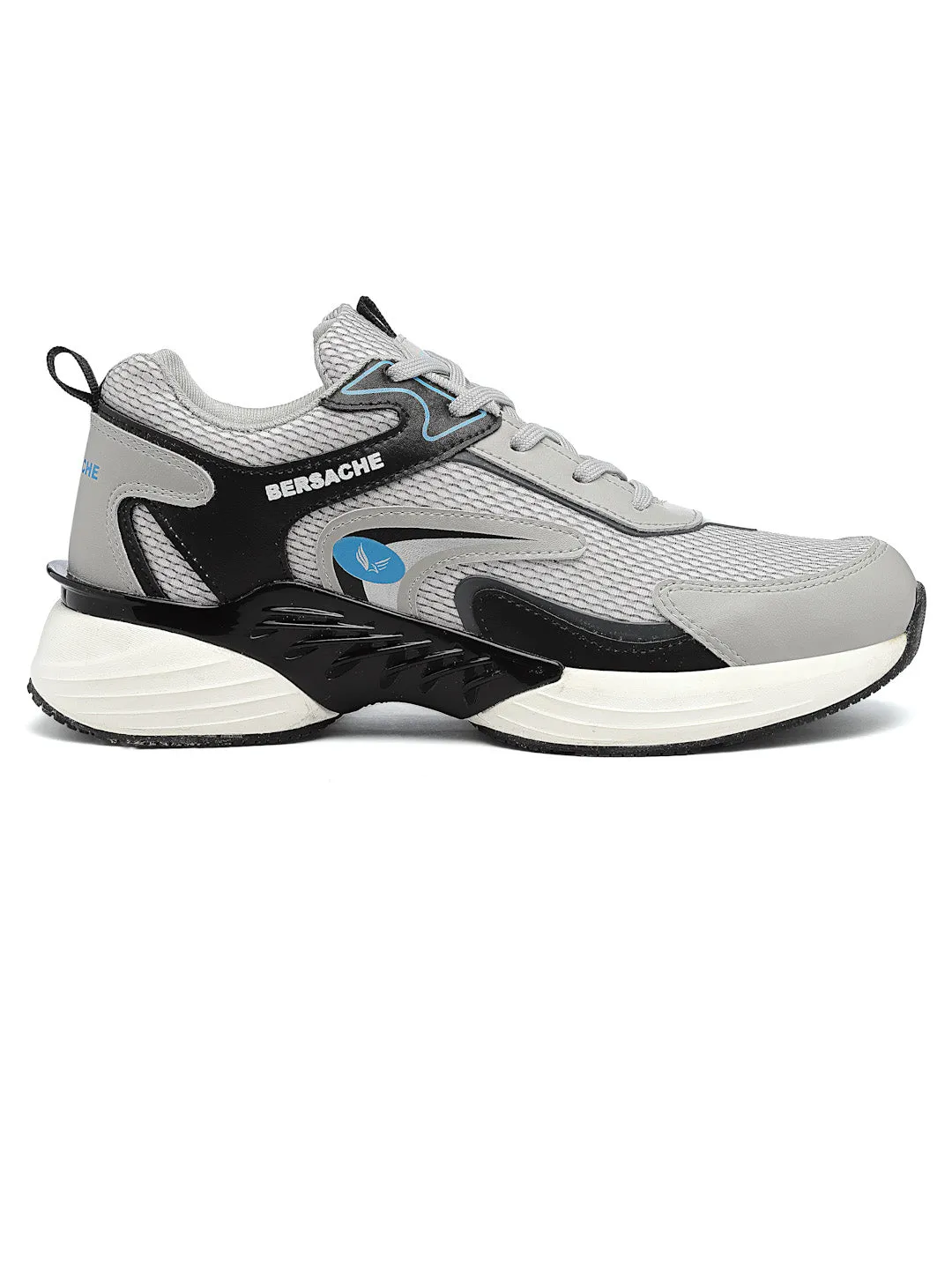 Bersache Premium Sports ,Gym, Trending Stylish Running Shoes For Men (9182-Grey) Acorn Socks And Slippers