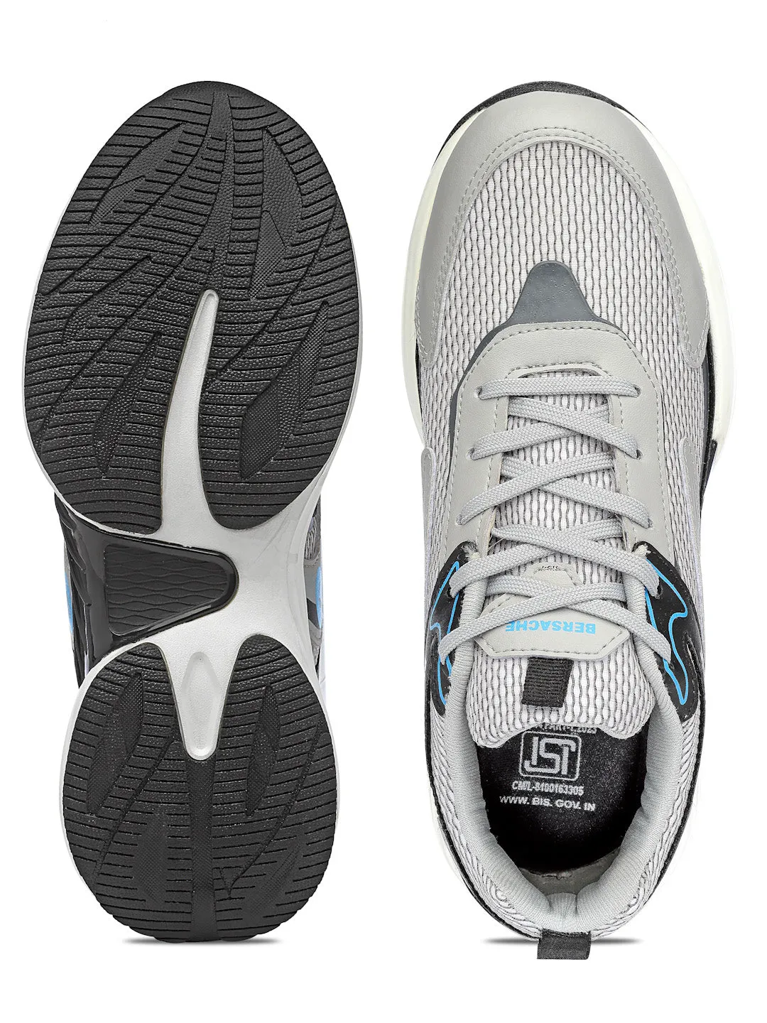 Bersache Premium Sports ,Gym, Trending Stylish Running Shoes For Men (9182-Grey) Watermelon Slippers