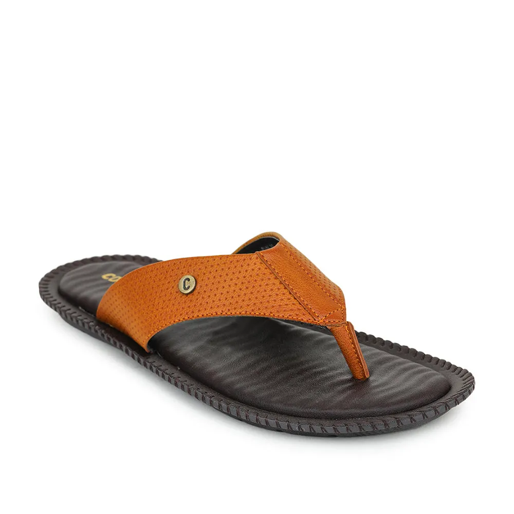 Full Slippers Coolers By Liberty AVN-29 Casual Tan Slippers For Men