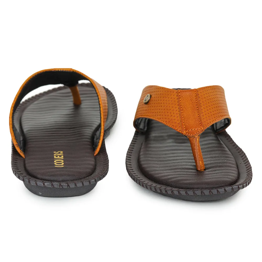 Coolers By Liberty AVN-29 Casual Tan Slippers For Men Slippers Without Fur Inside