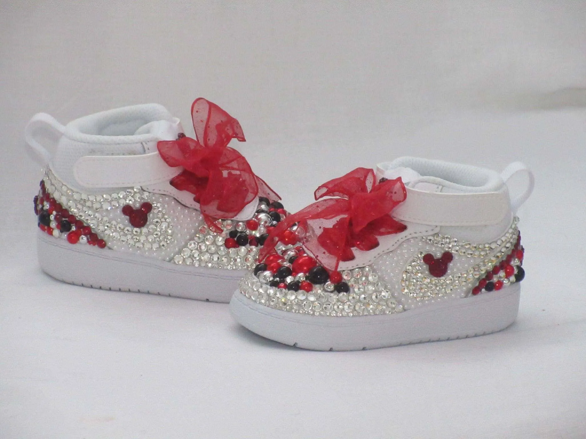 Custom Baby "Minnie" Inspired Nike Force 1, Baby Nike, Bling Baby Shoes. Asics Dynaflyte Shoes