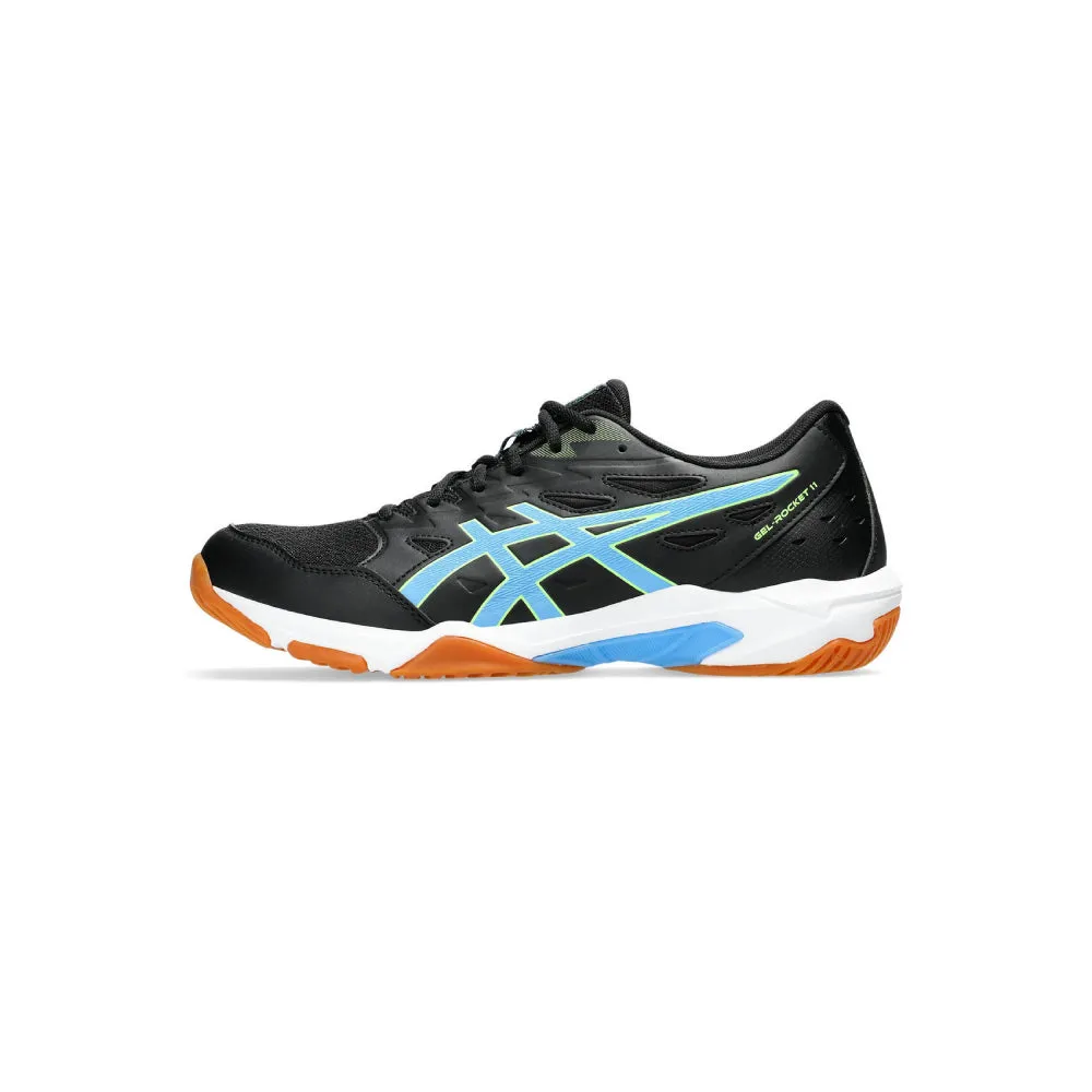 Asics Indoor Sports Shoes ASICS Men's Gel-Rocket 11 Badminton Shoe (Black/Water Scape)