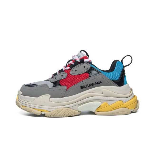 Best Wide Toe Box Sneakers Sneakers Platform Leather Mesh Sports Sneakers Lace Up Thick Bottom