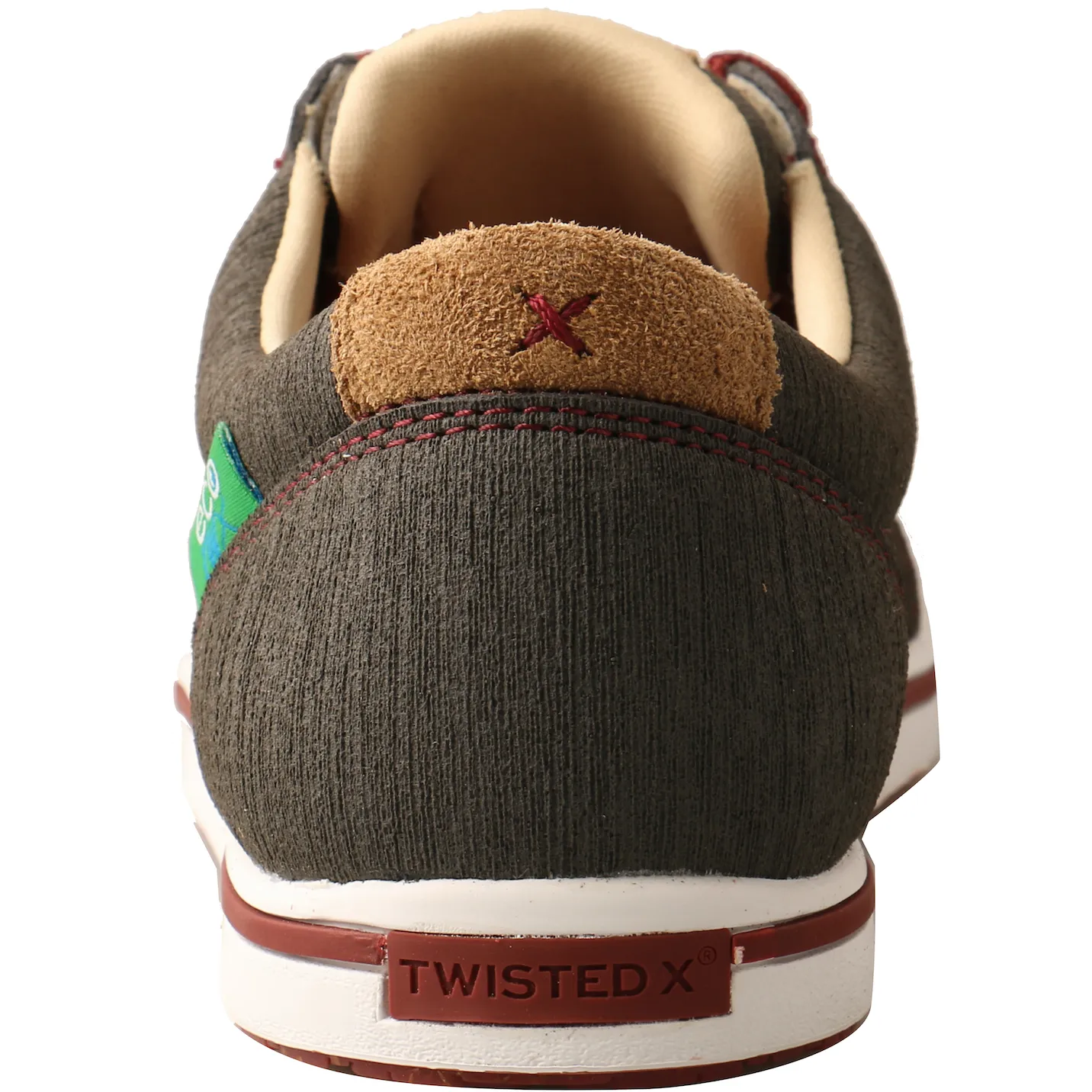 Women's Twisted X Grey and Red Kicks Slip On Orthopedic Shoes