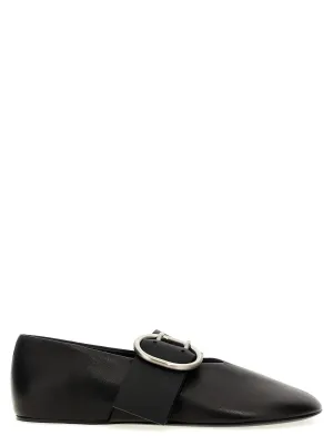 Buckle Ballet Flats Flat Shoes Nero Flat Pointed Toe Slingback Shoes