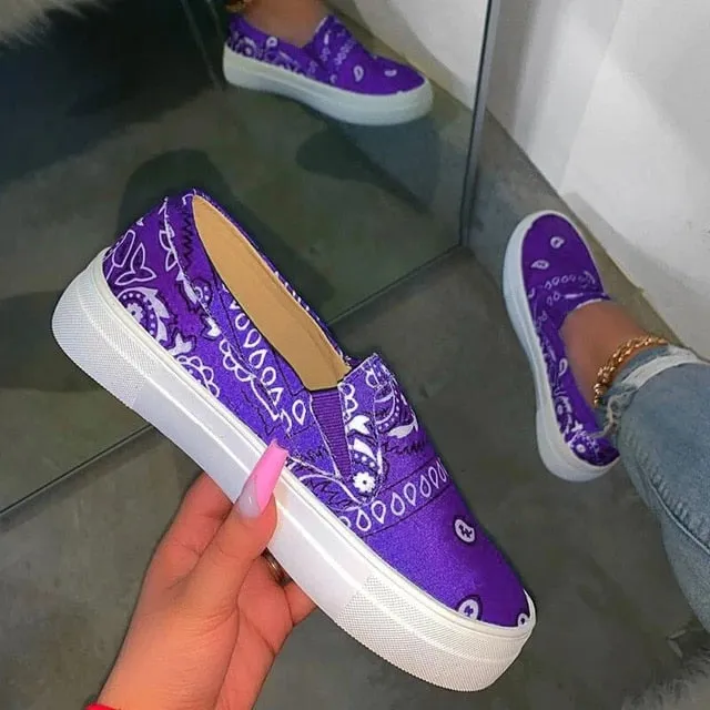 Loafers Baltimore National Pike Dropship Women Flat Loafers Print Leather Vulcanized Shoes Summer Spring Women Casual Shoes Round Toe Woman Girls Shoes