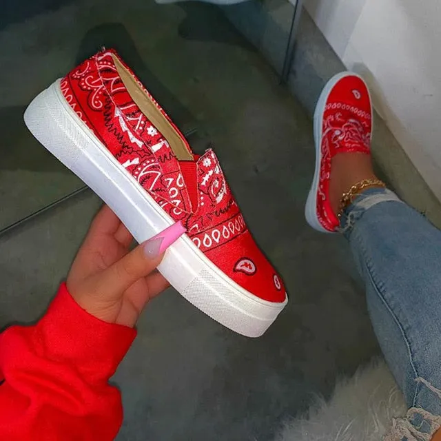 Dropship Women Flat Loafers Print Leather Vulcanized Shoes Summer Spring Women Casual Shoes Round Toe Woman Girls Shoes Suade Loafers