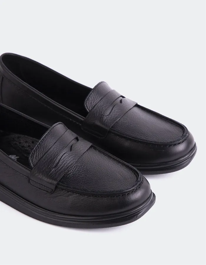 Sperry Black Leather Susina Loafers