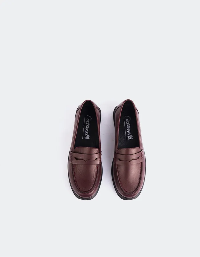 Sperry Burgundy Leather Chunky Suede Loafers