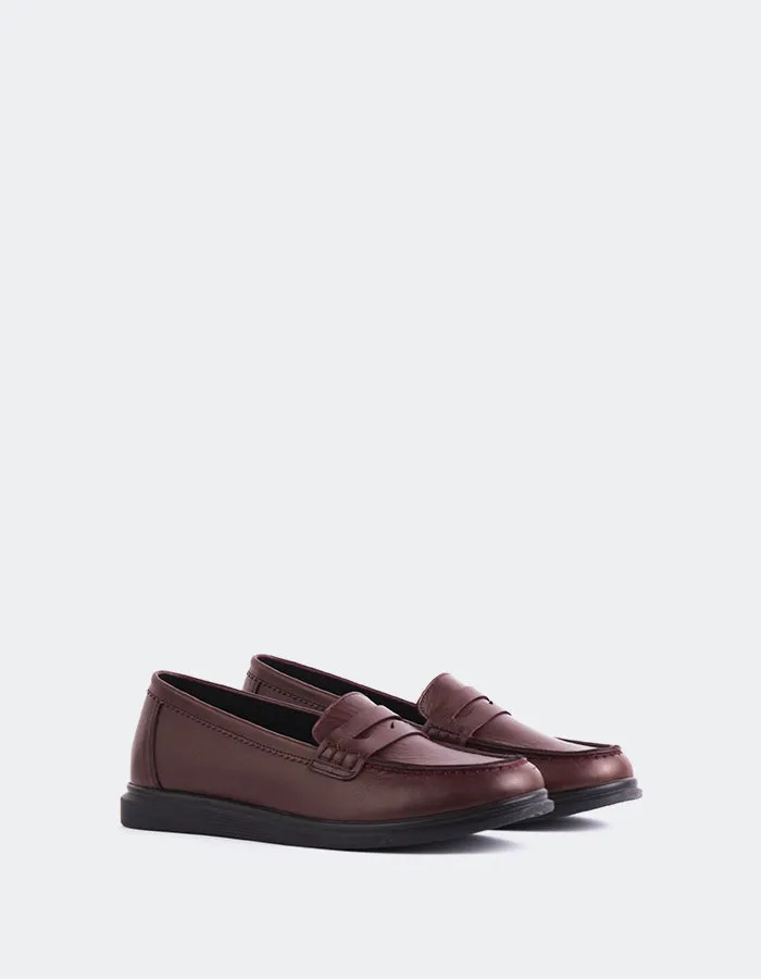 Sperry Burgundy Leather Buckled Loafers