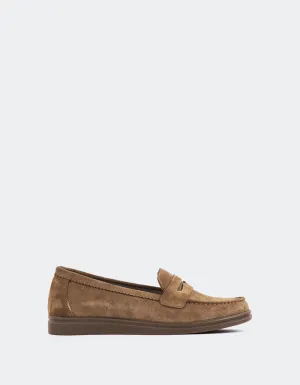 Sperry Cognac Suede Super Lug Loafers