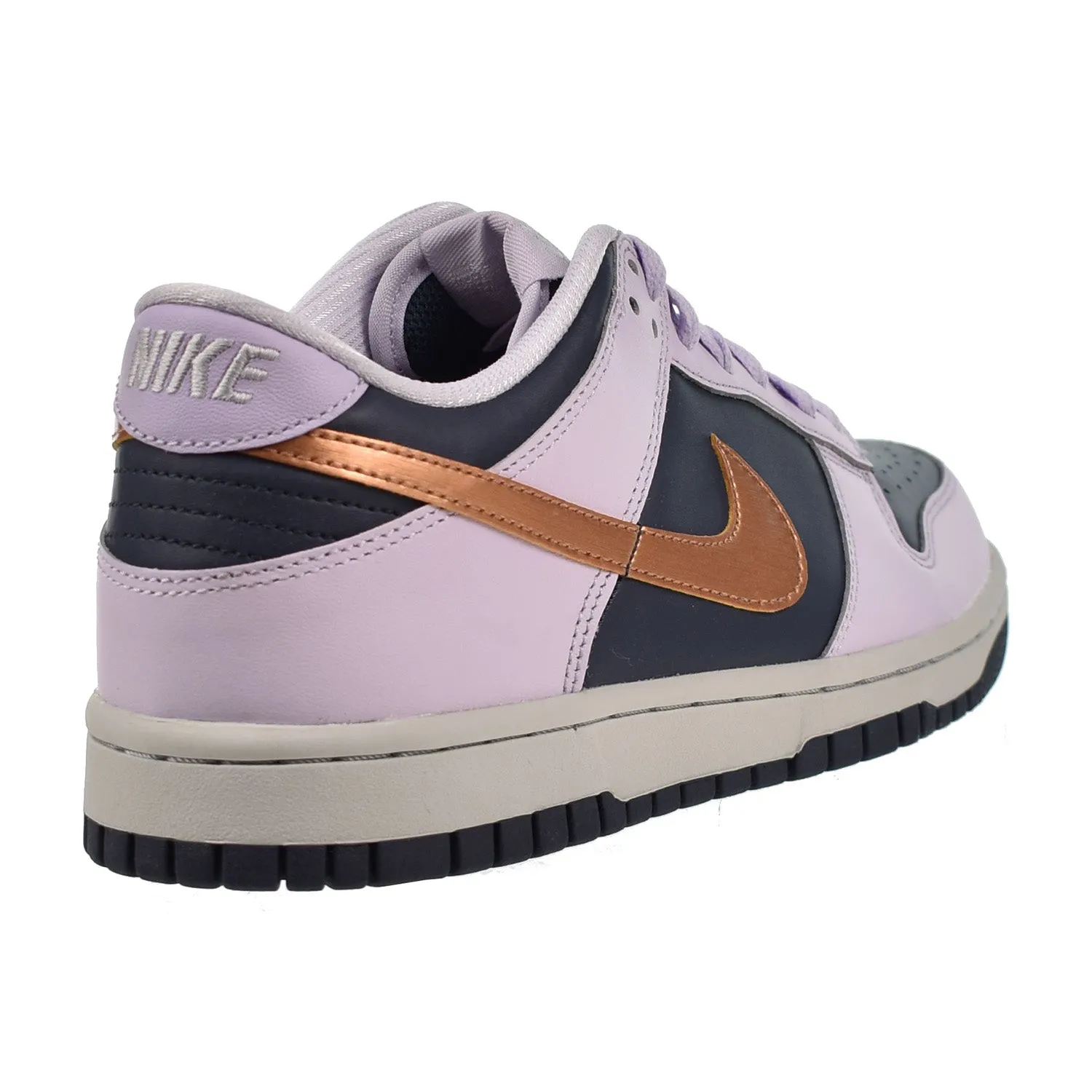 Low Profile Asics Shoes Nike Dunk Low SE (GS) Big Kids' Shoes Copper Swoosh-Navy Purple