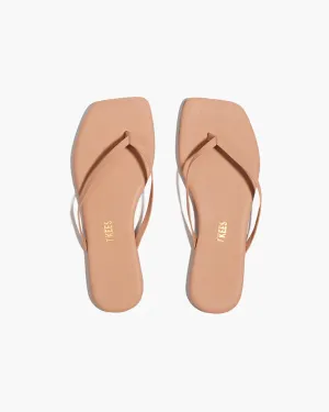 Miniature Flip Flops Square Toe Lily - Nude Beach