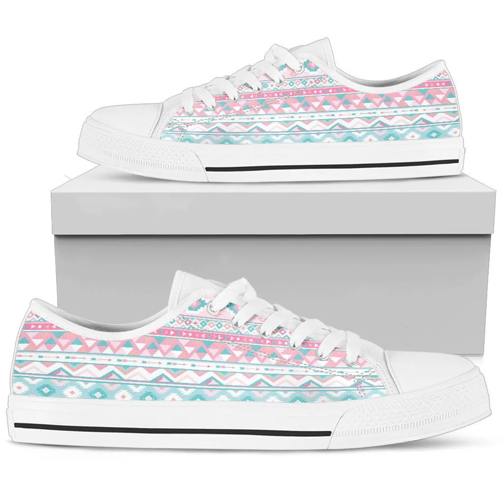 Dress Sneakers 7.5 Wide Custom Sneakers-Aztec Design 107