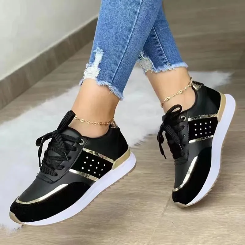 Jimmy Jazz Sneakers 2023 Women Sneakers Platform Shoes Leather Patchwork Casual Sport Shoes Ladies Outdoor Running Vulcanized Shoes Zapatillas Mujer