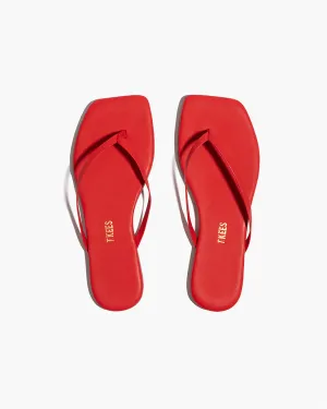 Square Toe Lily - Red Orthopedic Flip Flops Arch Support