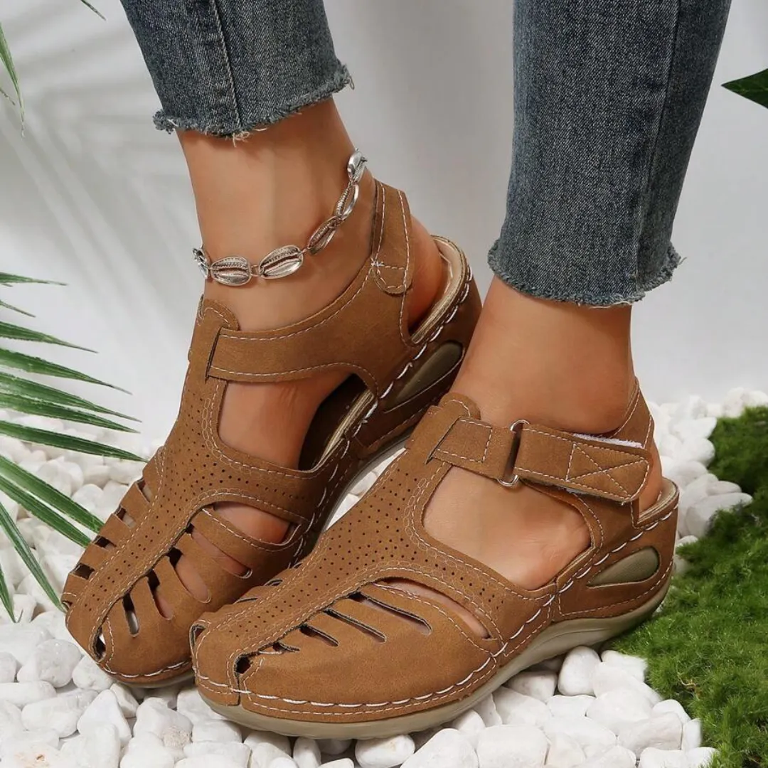 Styles Sandals Airfleek Arch Support Wide Toe Box Closed Toe Sandals