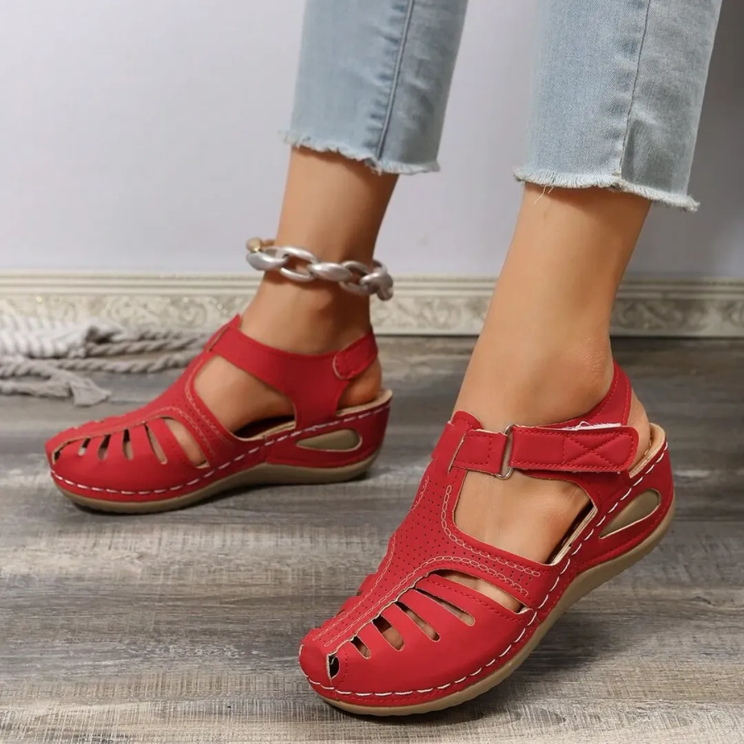 Airfleek Arch Support Wide Toe Box Closed Toe Sandals Viakix Sandals