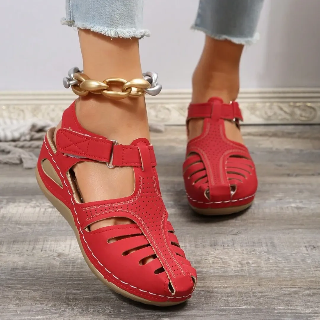 Airfleek Arch Support Wide Toe Box Closed Toe Sandals Sandals With Orthotics