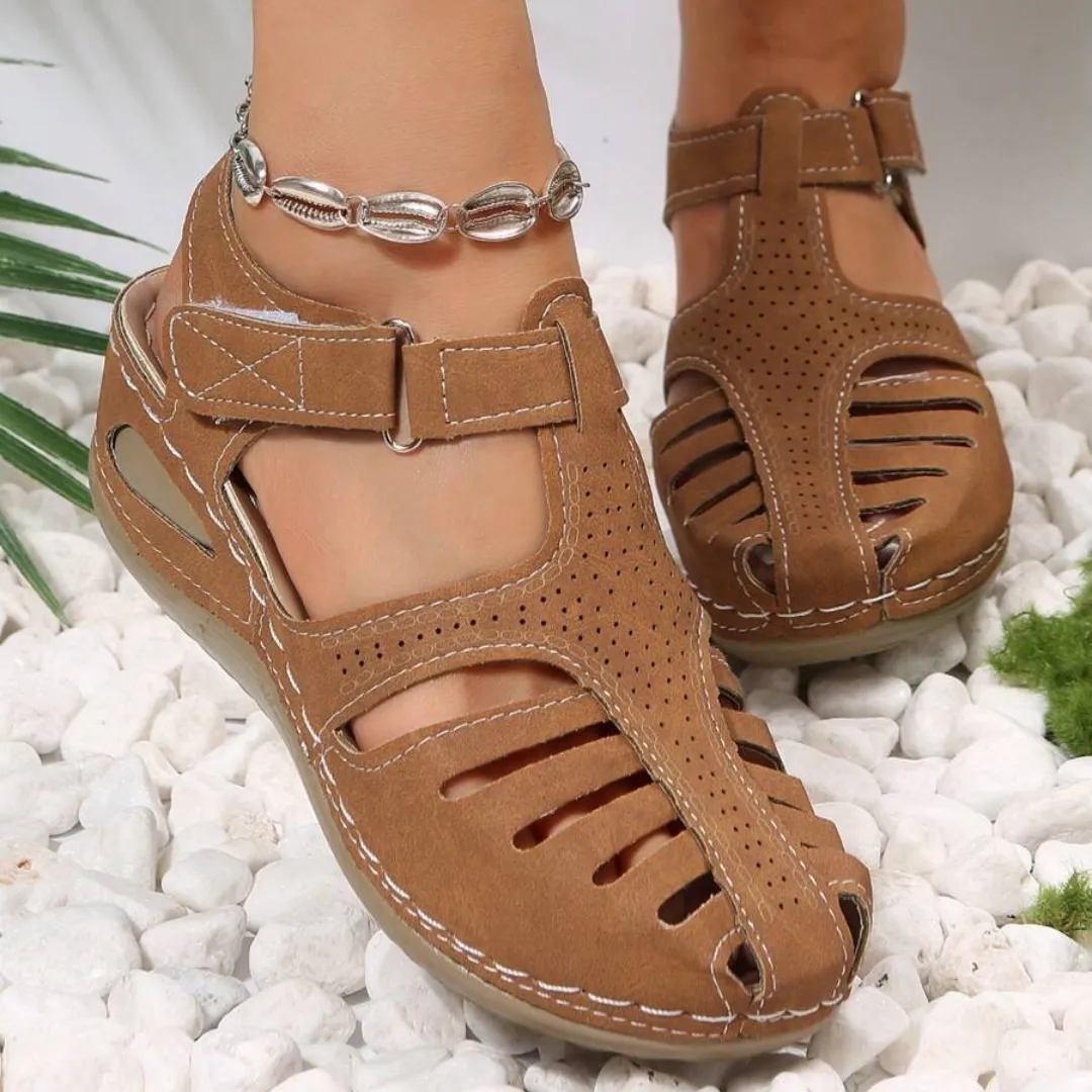 Airfleek Arch Support Wide Toe Box Closed Toe Sandals Most Comfortable Sandals For Problem Feet