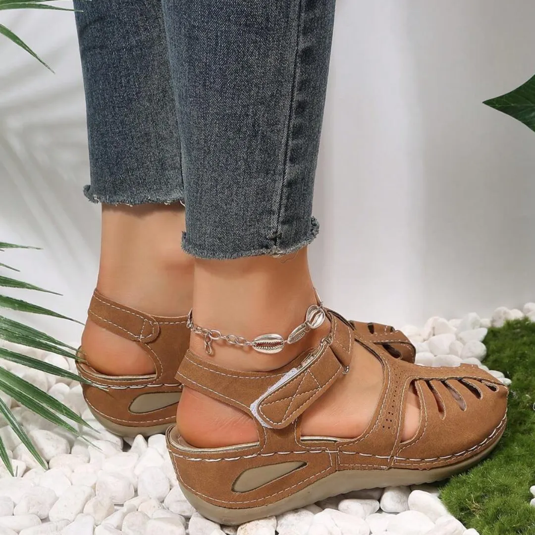 Airfleek Arch Support Wide Toe Box Closed Toe Sandals Steve Madden Platform Sandals