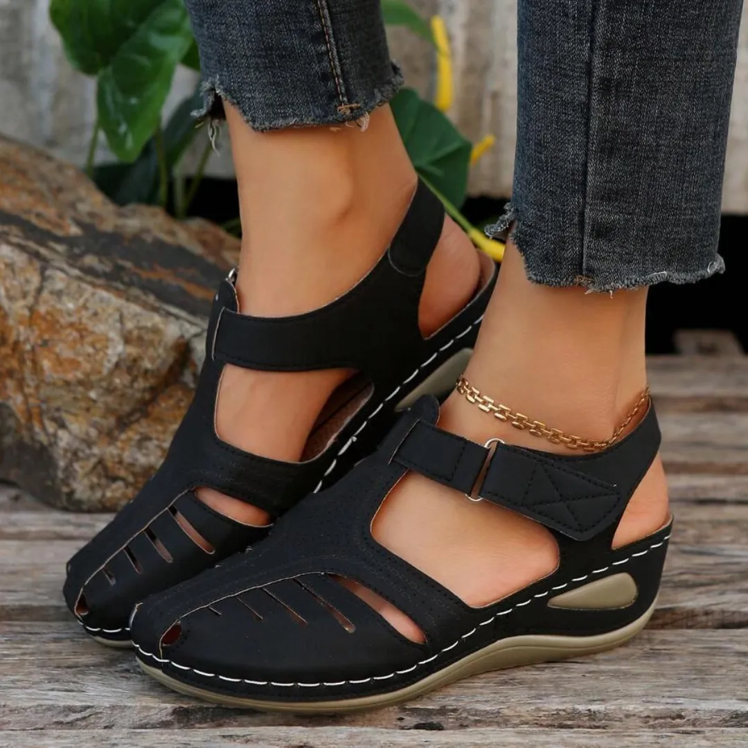 Cross Sandals Airfleek Arch Support Wide Toe Box Closed Toe Sandals