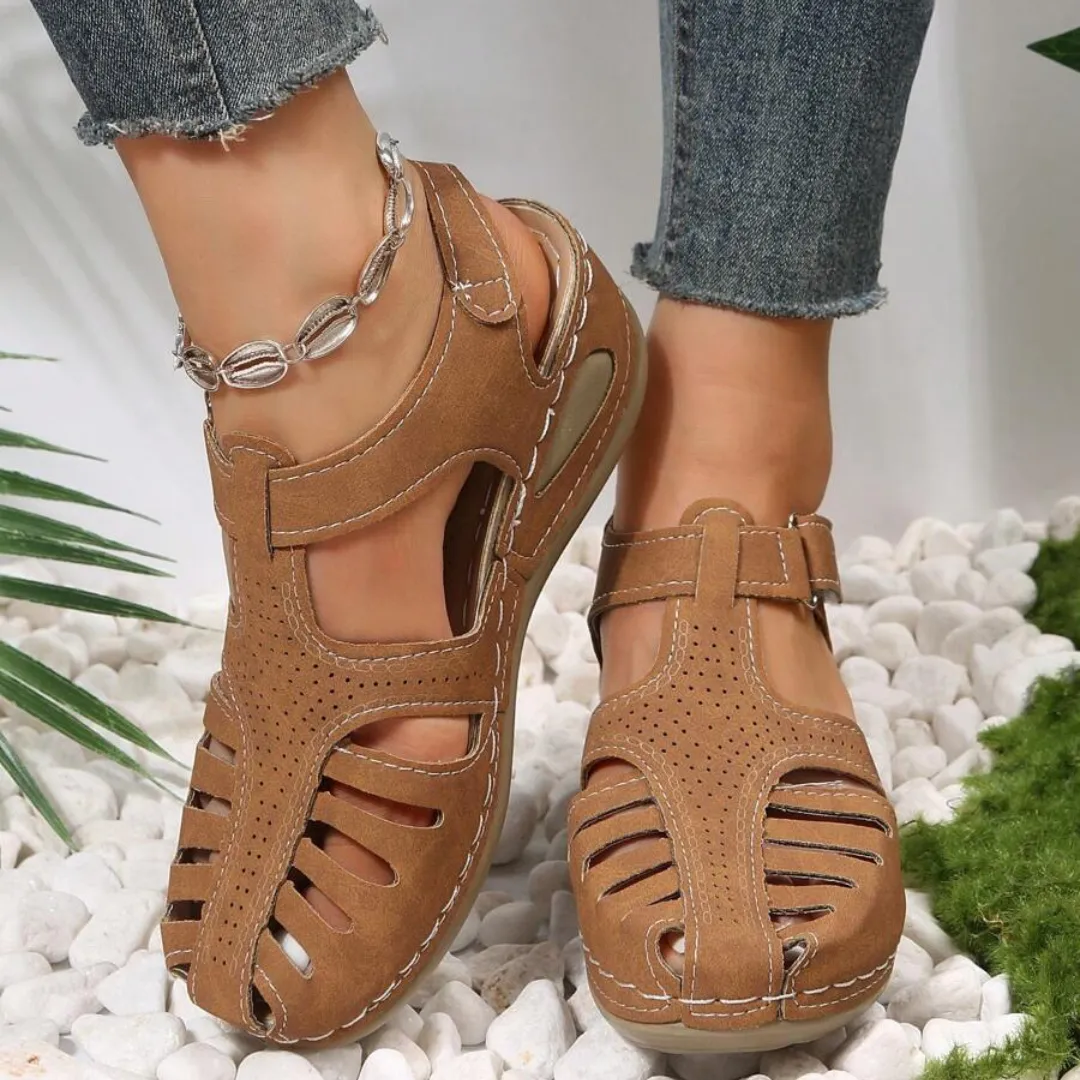 Airfleek Arch Support Wide Toe Box Closed Toe Sandals Best Sandals To Wear For Plantar Fasciitis