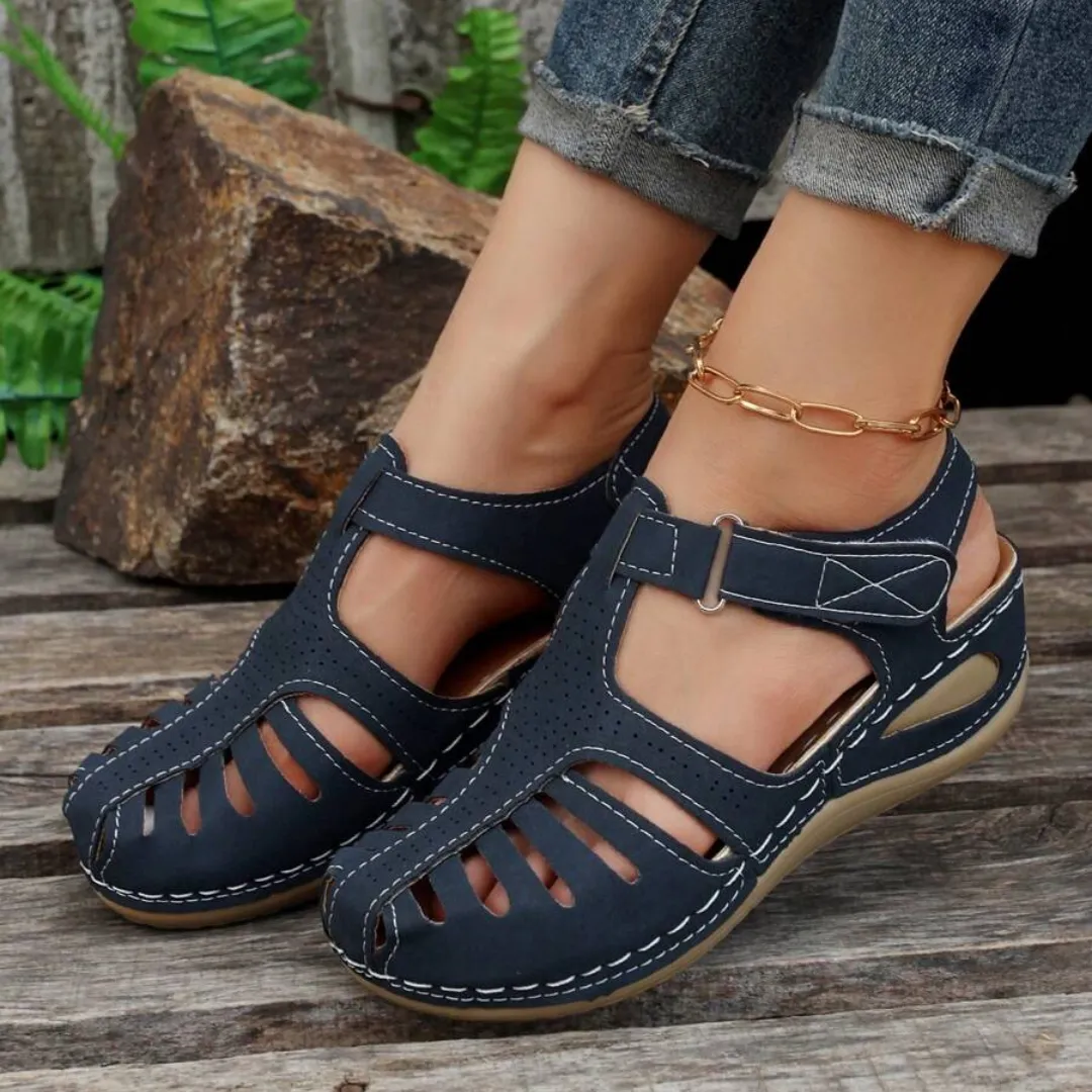Sandals Grande Antigua Airfleek Arch Support Wide Toe Box Closed Toe Sandals